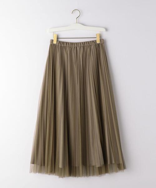 UNITED ARROWS LTD. OUTLET(ユナイテッドアローズアウトレット)の「<A DAY IN THE LIFE>チュールプリーツスカート(スカート・レディース・ブラック/オリーブ・FREE)」の2枚目の写真