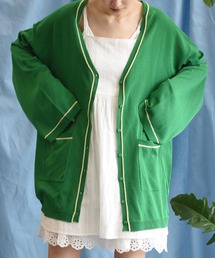 Alley by w closet | 【Alley】12G配色ラインニットカーディガン(カーディガン/ボレロ)