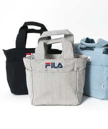 FILA（フィラ）の「FILA（フィラ）ブランドワンポイントロゴ刺繍 デニム・コットンキャンバス ミニトートバッグ/ランチトート（トートバッグ）」