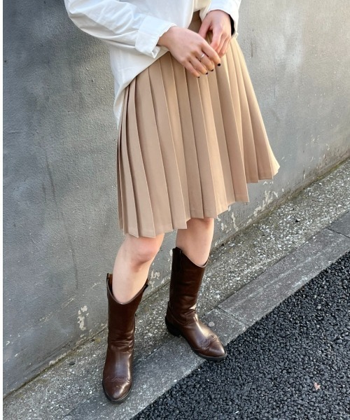 ALAND（エーランド）の「3.3Field Trip／プリーツミニスカート  2273863（スカート・レディース・ブラック/ベージュ/グレー/オフホワイト/ネイビー・FREE）」の5枚目の写真