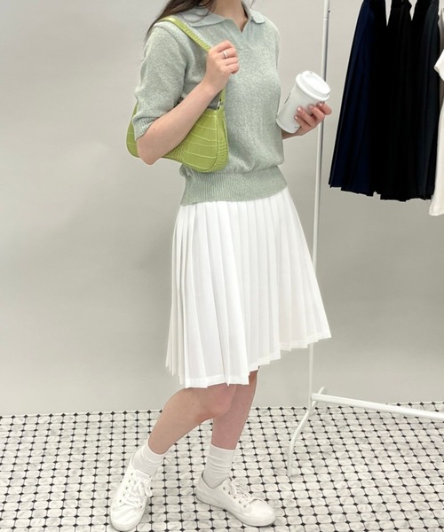 ALAND（エーランド）の「3.3Field Trip／プリーツミニスカート  2273863（スカート・レディース・ブラック/ベージュ/グレー/オフホワイト/ネイビー・FREE）」の3枚目の写真