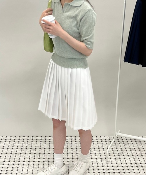 ALAND（エーランド）の「3.3Field Trip／プリーツミニスカート  2273863（スカート・レディース・ブラック/ベージュ/グレー/オフホワイト/ネイビー・FREE）」の14枚目の写真