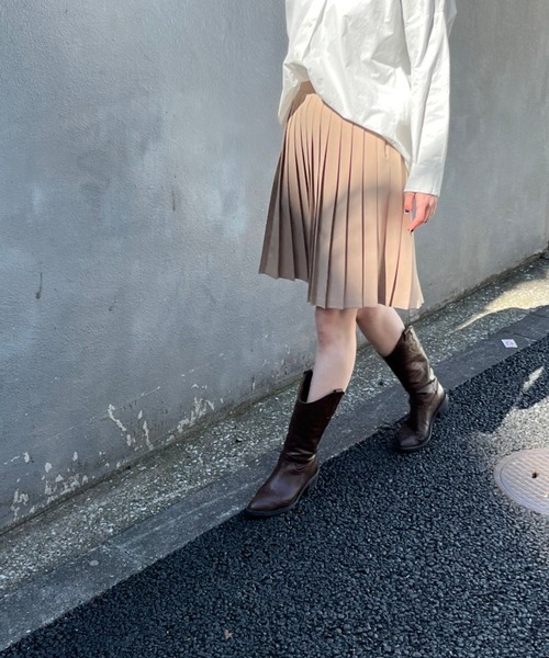 ALAND（エーランド）の「3.3Field Trip／プリーツミニスカート  2273863（スカート・レディース・ブラック/ベージュ/グレー/オフホワイト/ネイビー・FREE）」の8枚目の写真