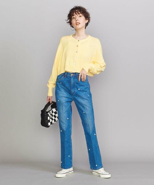 BEAUTY&YOUTH UNITED ARROWS（ビューティーアンドユースユナイテッドアローズ）の「BY コットンブレンド ショート ボタン カーディガン◆（カーディガン/ボレロ・レディース・ブラック/クリーム/ロイヤルブルー・FREE）」の8枚目の写真