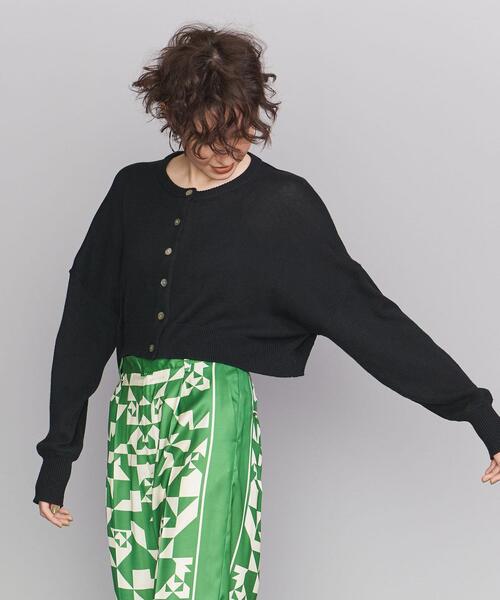 BEAUTY&YOUTH UNITED ARROWS（ビューティーアンドユースユナイテッドアローズ）の「BY コットンブレンド ショート ボタン カーディガン◆（カーディガン/ボレロ・レディース・ブラック/クリーム/ロイヤルブルー・FREE）」の10枚目の写真