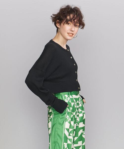 BEAUTY&YOUTH UNITED ARROWS（ビューティーアンドユースユナイテッドアローズ）の「BY コットンブレンド ショート ボタン カーディガン◆（カーディガン/ボレロ・レディース・ブラック/クリーム/ロイヤルブルー・FREE）」の12枚目の写真