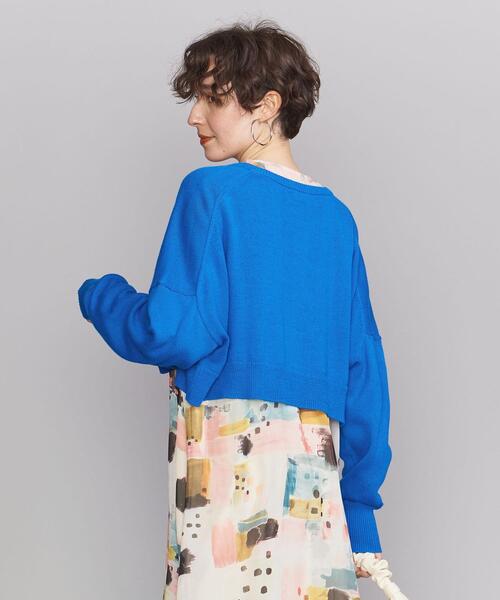 BEAUTY&YOUTH UNITED ARROWS（ビューティーアンドユースユナイテッドアローズ）の「BY コットンブレンド ショート ボタン カーディガン◆（カーディガン/ボレロ・レディース・ブラック/クリーム/ロイヤルブルー・FREE）」の14枚目の写真