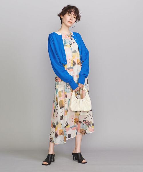 BEAUTY&YOUTH UNITED ARROWS（ビューティーアンドユースユナイテッドアローズ）の「BY コットンブレンド ショート ボタン カーディガン◆（カーディガン/ボレロ・レディース・ブラック/クリーム/ロイヤルブルー・FREE）」の15枚目の写真