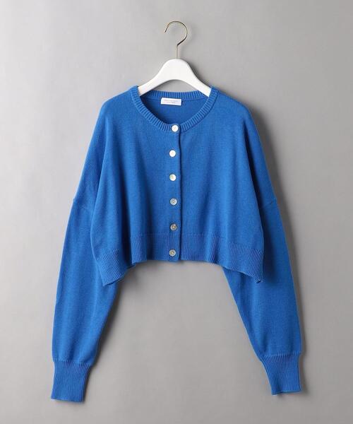 BEAUTY&YOUTH UNITED ARROWS（ビューティーアンドユースユナイテッドアローズ）の「BY コットンブレンド ショート ボタン カーディガン◆（カーディガン/ボレロ・レディース・ブラック/クリーム/ロイヤルブルー・FREE）」の16枚目の写真