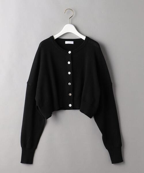 BEAUTY&YOUTH UNITED ARROWS（ビューティーアンドユースユナイテッドアローズ）の「BY コットンブレンド ショート ボタン カーディガン◆（カーディガン/ボレロ・レディース・ブラック/クリーム/ロイヤルブルー・FREE）」の22枚目の写真