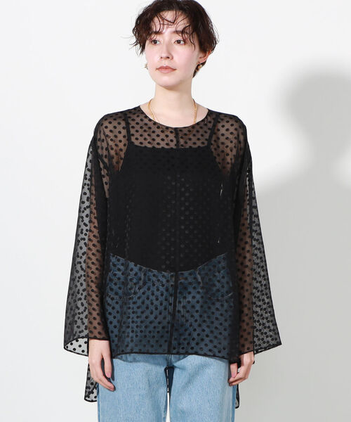 Rie Miller(リエミラー)の「ドットオパール2WAYブラウス(シャツ/ブラウス・レディース・ブラック系その他3・38)」の8枚目の写真