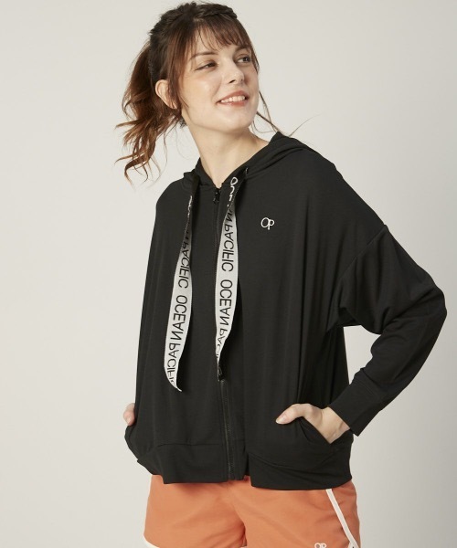 Ocean Pacific（オーシャンパシフィック）の「【OP:オーピー】OceanPacific レディース ラッシュガード UPF50＋ UVカット（ラッシュガード・レディース・ブラック/ホワイト・LARGE/MEDIUM）」の9枚目の写真