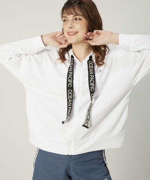 Ocean Pacific（オーシャンパシフィック）の「【OP:オーピー】OceanPacific レディース ラッシュガード UPF50＋ UVカット（ラッシュガード・レディース・ブラック/ホワイト・LARGE/MEDIUM）」の3枚目の写真