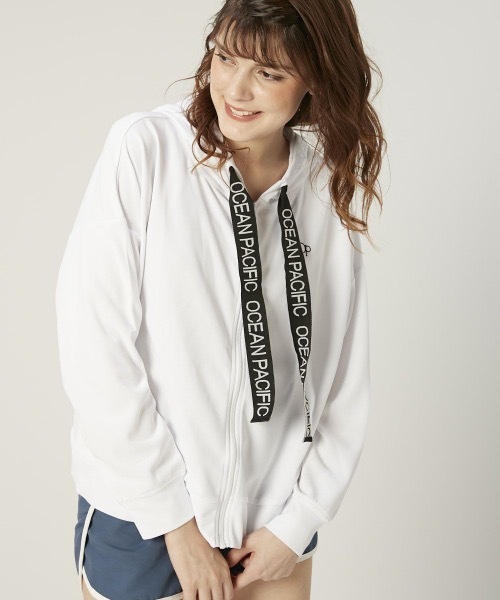 Ocean Pacific（オーシャンパシフィック）の「【OP:オーピー】OceanPacific レディース ラッシュガード UPF50＋ UVカット（ラッシュガード・レディース・ブラック/ホワイト・LARGE/MEDIUM）」の6枚目の写真