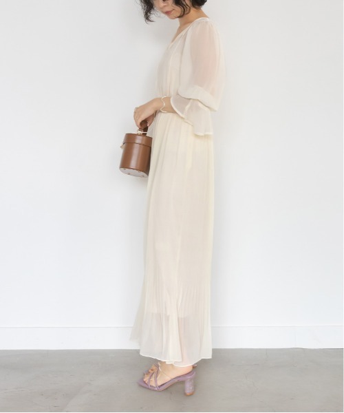 RANDA（ランダ）の「プリーツシフォンワンピース（ワンピース・レディース・パープル/ピンク/クリーム・1/0）」の6枚目の写真