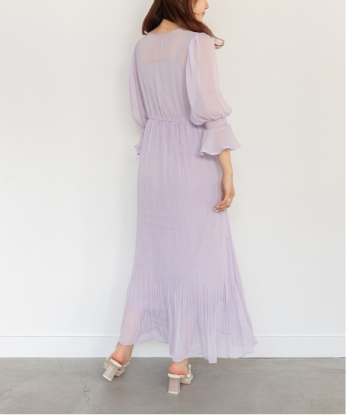 RANDA（ランダ）の「プリーツシフォンワンピース（ワンピース・レディース・パープル/ピンク/クリーム・1/0）」の8枚目の写真