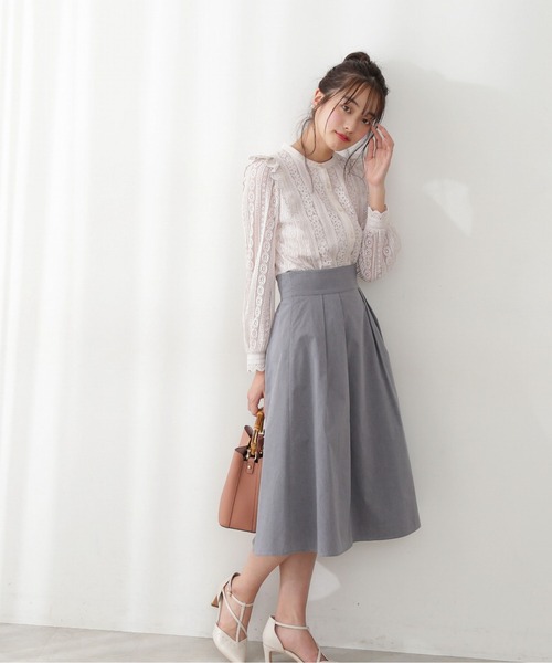 PROPORTION BODY DRESSING（プロポーションボディドレッシング）の「カラータックスカート / 1212120211（スカート・レディース・パープル/ダークネイビー/グリーン・MEDIUM/X-SMALL/SMALL）」の3枚目の写真