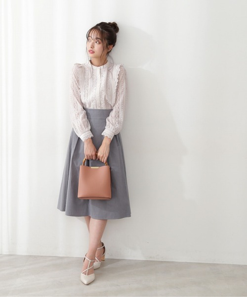 PROPORTION BODY DRESSING（プロポーションボディドレッシング）の「カラータックスカート / 1212120211（スカート・レディース・パープル/ダークネイビー/グリーン・MEDIUM/X-SMALL/SMALL）」の4枚目の写真