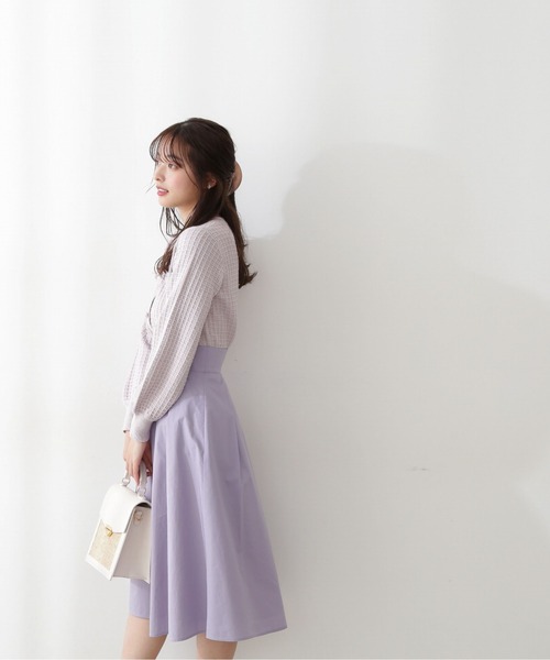 PROPORTION BODY DRESSING（プロポーションボディドレッシング）の「カラータックスカート / 1212120211（スカート・レディース・パープル/ダークネイビー/グリーン・MEDIUM/X-SMALL/SMALL）」の9枚目の写真