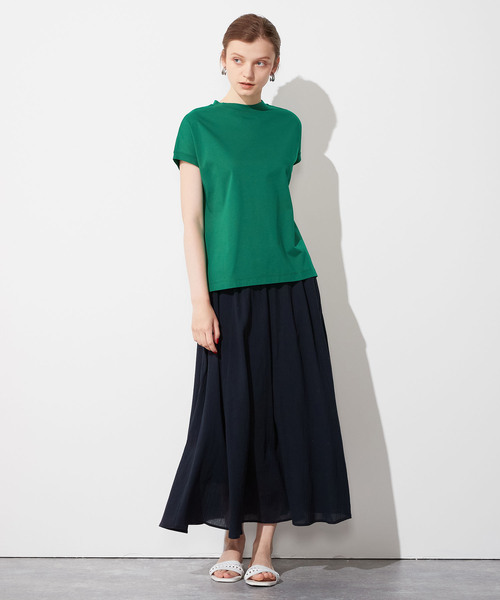 LE SOUK HOLIDAY(ルスークホリデー)の「★追加入荷★モックネックTシャツ(Tシャツ/カットソー・レディース・ネイビー/ブラック/ブルー/オフホワイト/グリーン/ピンク・M/L)」の7枚目の写真