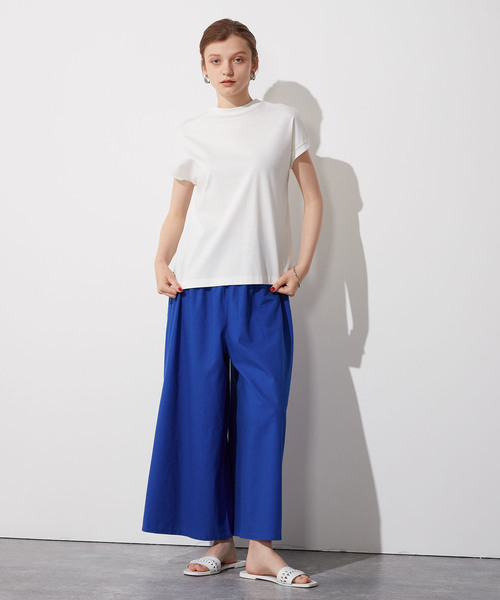 LE SOUK HOLIDAY(ルスークホリデー)の「★追加入荷★モックネックTシャツ(Tシャツ/カットソー・レディース・ネイビー/ブラック/ブルー/オフホワイト/グリーン/ピンク・M/L)」の9枚目の写真