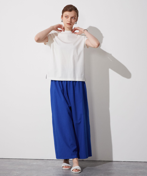 LE SOUK HOLIDAY(ルスークホリデー)の「★追加入荷★モックネックTシャツ(Tシャツ/カットソー・レディース・ネイビー/ブラック/ブルー/オフホワイト/グリーン/ピンク・M/L)」の10枚目の写真
