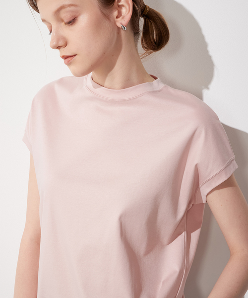 LE SOUK HOLIDAY(ルスークホリデー)の「★追加入荷★モックネックTシャツ(Tシャツ/カットソー・レディース・ネイビー/ブラック/ブルー/オフホワイト/グリーン/ピンク・M/L)」の11枚目の写真