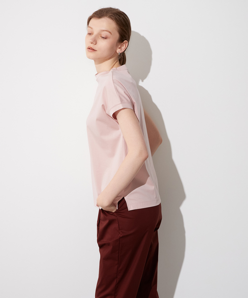 LE SOUK HOLIDAY(ルスークホリデー)の「★追加入荷★モックネックTシャツ(Tシャツ/カットソー・レディース・ネイビー/ブラック/ブルー/オフホワイト/グリーン/ピンク・M/L)」の14枚目の写真