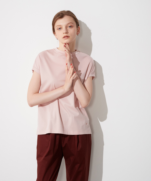 LE SOUK HOLIDAY(ルスークホリデー)の「★追加入荷★モックネックTシャツ(Tシャツ/カットソー・レディース・ネイビー/ブラック/ブルー/オフホワイト/グリーン/ピンク・M/L)」の17枚目の写真