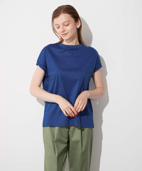 LE SOUK HOLIDAY(ルスークホリデー)の「★追加入荷★モックネックTシャツ(Tシャツ/カットソー・レディース・ネイビー/ブラック/ブルー/オフホワイト/グリーン/ピンク・M/L)」の19枚目の写真