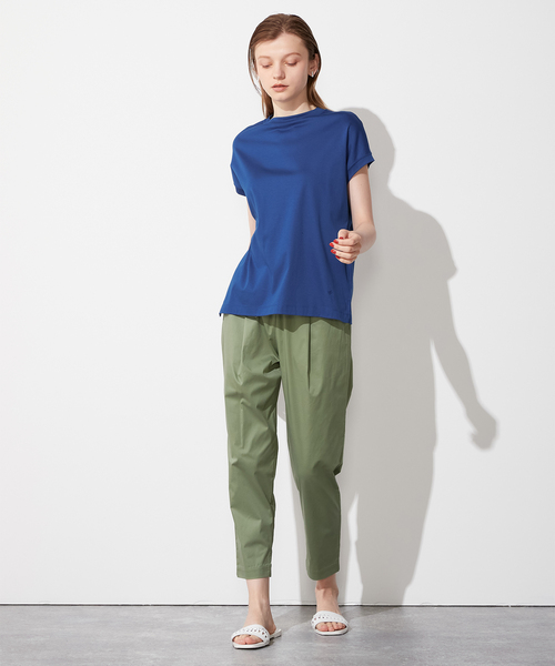 LE SOUK HOLIDAY(ルスークホリデー)の「★追加入荷★モックネックTシャツ(Tシャツ/カットソー・レディース・ネイビー/ブラック/ブルー/オフホワイト/グリーン/ピンク・M/L)」の20枚目の写真