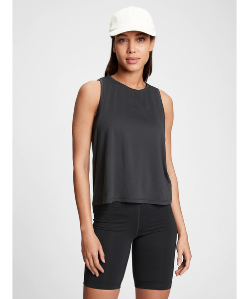 GAP(ギャップ)の「Gapfit 起毛ジャージ タンクトップ(タンクトップ・レディース・ブルー/パープル系その他/ブラック/グレー/ホワイト・S/XS/XXS/L/M)」の3枚目の写真