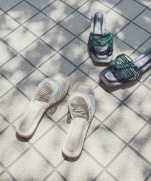 RODE SKO（ロデスコ）の「マクラメサンダル（サンダル・レディース・ホワイト/グリーン・36/37/38）」の15枚目の写真