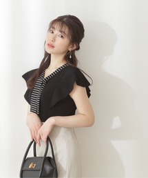 PROPORTION BODY DRESSING | 【美人百花6月号タイアップ商品】フレアスリーブボウタイニット / 1212170500(ニット/セーター)