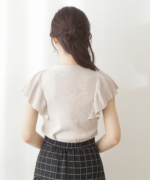 PROPORTION BODY DRESSING（プロポーションボディドレッシング）の「【美人百花6月号タイアップ商品】フレアスリーブボウタイニット / 1212170500（ニット/セーター・レディース・ベージュ/ブルー/ブラック・MEDIUM/SMALL）」の8枚目の写真