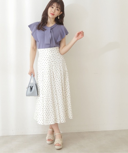 PROPORTION BODY DRESSING（プロポーションボディドレッシング）の「【美人百花6月号タイアップ商品】フレアスリーブボウタイニット / 1212170500（ニット/セーター・レディース・ベージュ/ブルー/ブラック・MEDIUM/SMALL）」の9枚目の写真