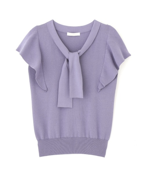 PROPORTION BODY DRESSING（プロポーションボディドレッシング）の「【美人百花6月号タイアップ商品】フレアスリーブボウタイニット / 1212170500（ニット/セーター・レディース・ベージュ/ブルー/ブラック・MEDIUM/SMALL）」の17枚目の写真