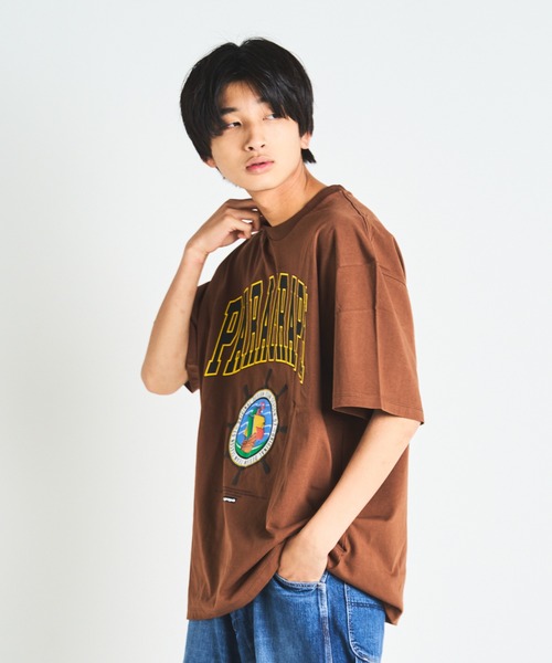 Paragraph（パラグラフ）の「PRGRP.36-SSTEE（Tシャツ/カットソー・メンズ・ブラウン/グリーン/アイボリー/チャコール・FREE）」の19枚目の写真