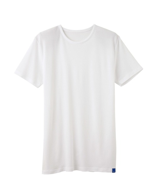 GUNZE(グンゼ)の「GUNZE グンゼ COOLMAGIC クールネック Tシャツ 鹿の子 吸汗速乾 消臭 部屋干し対応 カットソー 半袖(Tシャツ/カットソー・メンズ・ホワイト/ブラック/ホワイト系2/グレー/ブラック系その他・MEDIUM/LARGE/X-LARGE)」の3枚目の写真