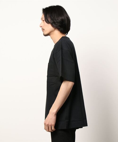 Revo.(レボ)の「USAコットン×リサイクルコットン SDGs ルーズシルエットポケットTee(Tシャツ/カットソー・メンズ・ダークパープル/ホワイト/グリーン/ブラック/ブルー・MEDIUM/LARGE)」の18枚目の写真