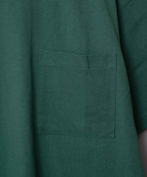 Revo.(レボ)の「USAコットン×リサイクルコットン SDGs ルーズシルエットポケットTee(Tシャツ/カットソー・メンズ・ダークパープル/ホワイト/グリーン/ブラック/ブルー・MEDIUM/LARGE)」の10枚目の写真