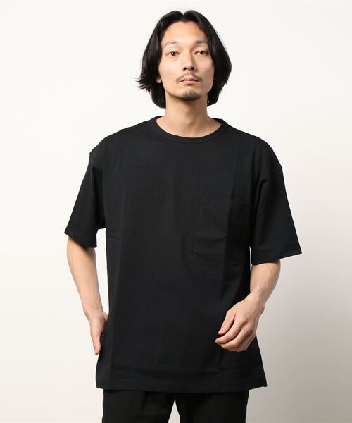 Revo.(レボ)の「USAコットン×リサイクルコットン SDGs ルーズシルエットポケットTee(Tシャツ/カットソー・メンズ・ダークパープル/ホワイト/グリーン/ブラック/ブルー・MEDIUM/LARGE)」の14枚目の写真