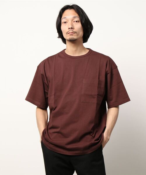 Revo.(レボ)の「USAコットン×リサイクルコットン SDGs ルーズシルエットポケットTee(Tシャツ/カットソー・メンズ・ダークパープル/ホワイト/グリーン/ブラック/ブルー・MEDIUM/LARGE)」の17枚目の写真