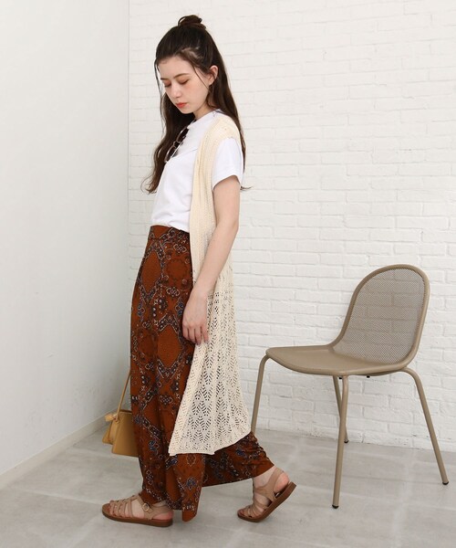 Cutie Blonde（キューティーブロンド）の「◆【洗える/接触冷感/S-L】ゆるテロリラックスパンツ（その他パンツ・レディース・キャメル/ブラック系/ベージュ系/ネイビー系2・01/02/03）」の18枚目の写真