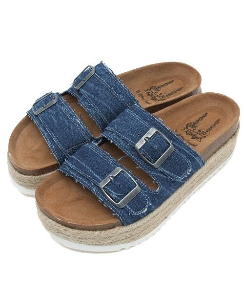 Jeffrey Campbell(ジェフリーキャンベル)の「(JEFFREY CAMPBELL FOR ROSE BUD) AN 271 CLARA JUTE DBL STRAP SANDAL 【non no掲載】【GLITTER掲載】【Gina掲載】ジュートストラップサンダル(サンダル・レディース・ブルー/ホワイト/その他4/その他3・36/37/38/35)」の1枚目の写真