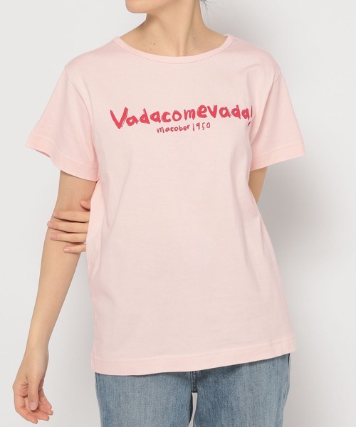 studio CLIP（スタディオクリップ）の「【MACOBAR×rikoさん&masatoさんご夫婦】riko手書きプリントコラボTシャツ（Tシャツ/カットソー・レディース・ホワイト/グリーン/ピンク・MEDIUM/LARGE）」の19枚目の写真