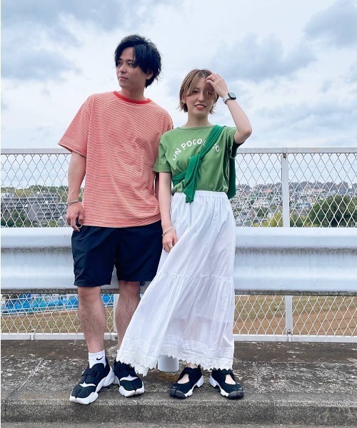 studio CLIP（スタディオクリップ）の「【MACOBAR×rikoさん&masatoさんご夫婦】riko手書きプリントコラボTシャツ（Tシャツ/カットソー・レディース・ホワイト/グリーン/ピンク・MEDIUM/LARGE）」の6枚目の写真