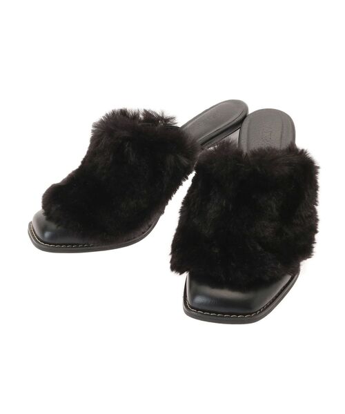 RESEXXY（リゼクシー）の「2wayフラッフィーデザインミュール（サンダル・レディース・ブラック/ベージュ・SMALL/MEDIUM/LARGE）」の20枚目の写真