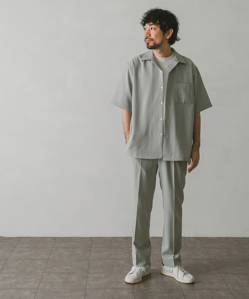 URBAN RESEARCH DOORS(アーバンリサーチドアーズ)の「ドライパナマ ストレートトラウザー(その他パンツ・メンズ・グレー/グリーン/ネイビー・SMALL/MEDIUM/LARGE)」の6枚目の写真