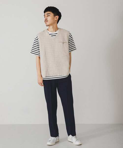 URBAN RESEARCH DOORS(アーバンリサーチドアーズ)の「ドライパナマ ストレートトラウザー(その他パンツ・メンズ・グレー/グリーン/ネイビー・SMALL/MEDIUM/LARGE)」の9枚目の写真